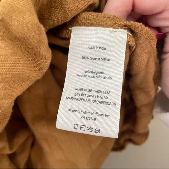 Mara Hoffman Swim Lexi Woven Cotton Midi Dress Trench Tan Brown Size Small - Picture 10 of 14